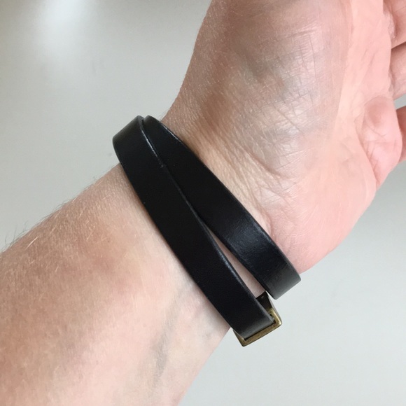 Leather double wrap cuff - Picture 4 of 4